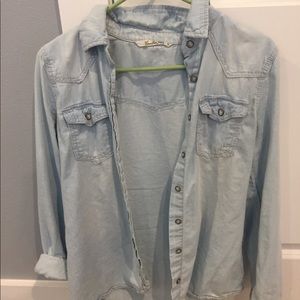 Jean button top